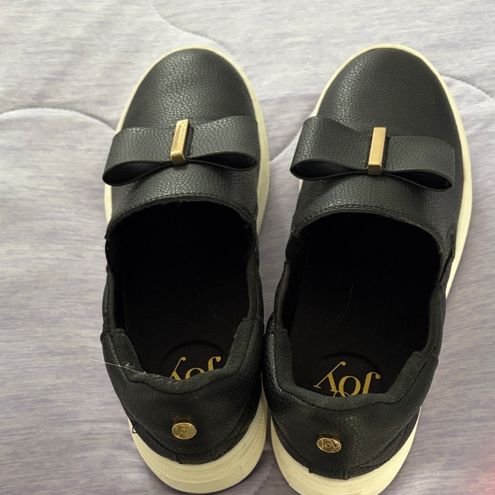 Joy Mangano Black Shoes with Bow Accent